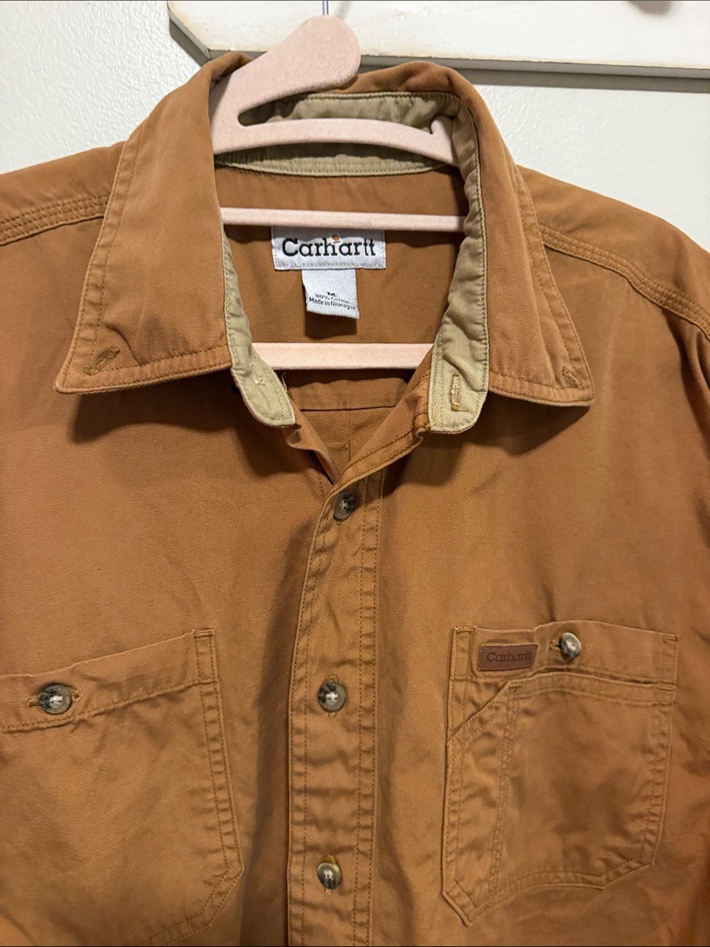 Carhartt Tan Lightweight Cotton Shirt